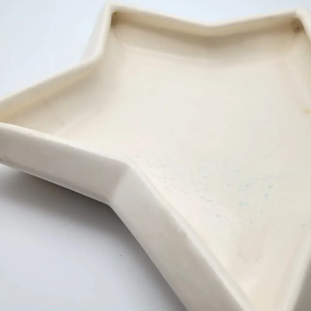 Vintage Red Wing USA Star Dish Ceramic Catchall Trinket Tray MCM Atomic Retro